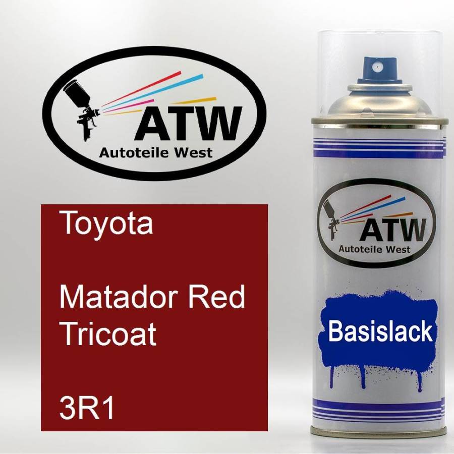 Toyota, Matador Red Tricoat, 3R1: 400ml Sprühdose, von ATW Autoteile West.